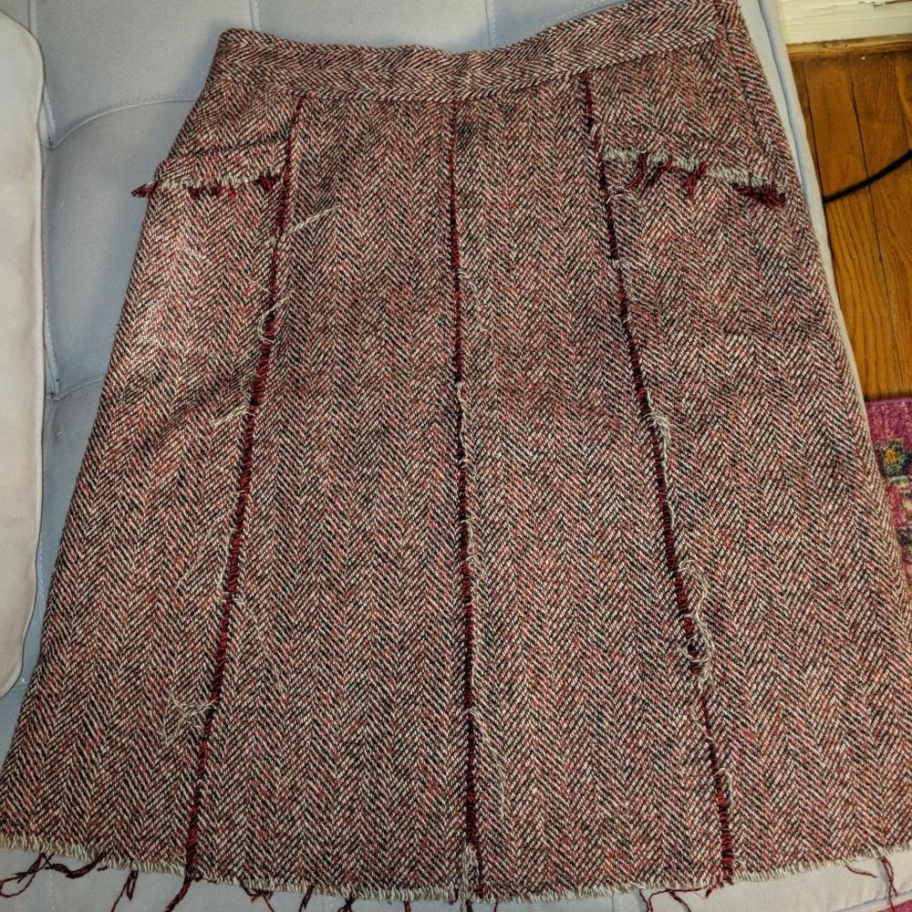 Prana skirt (red plaid/ pockets)